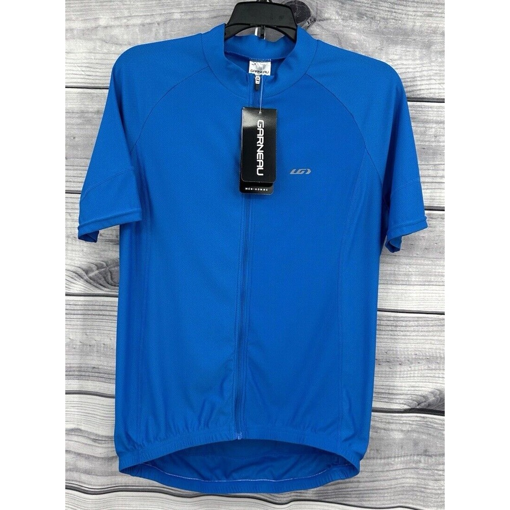 GARNEAU AIR‎ FIT CYCLE JERSEY  Men's Size Medium  BLUE  SHORT SLEEVE  CYCLING